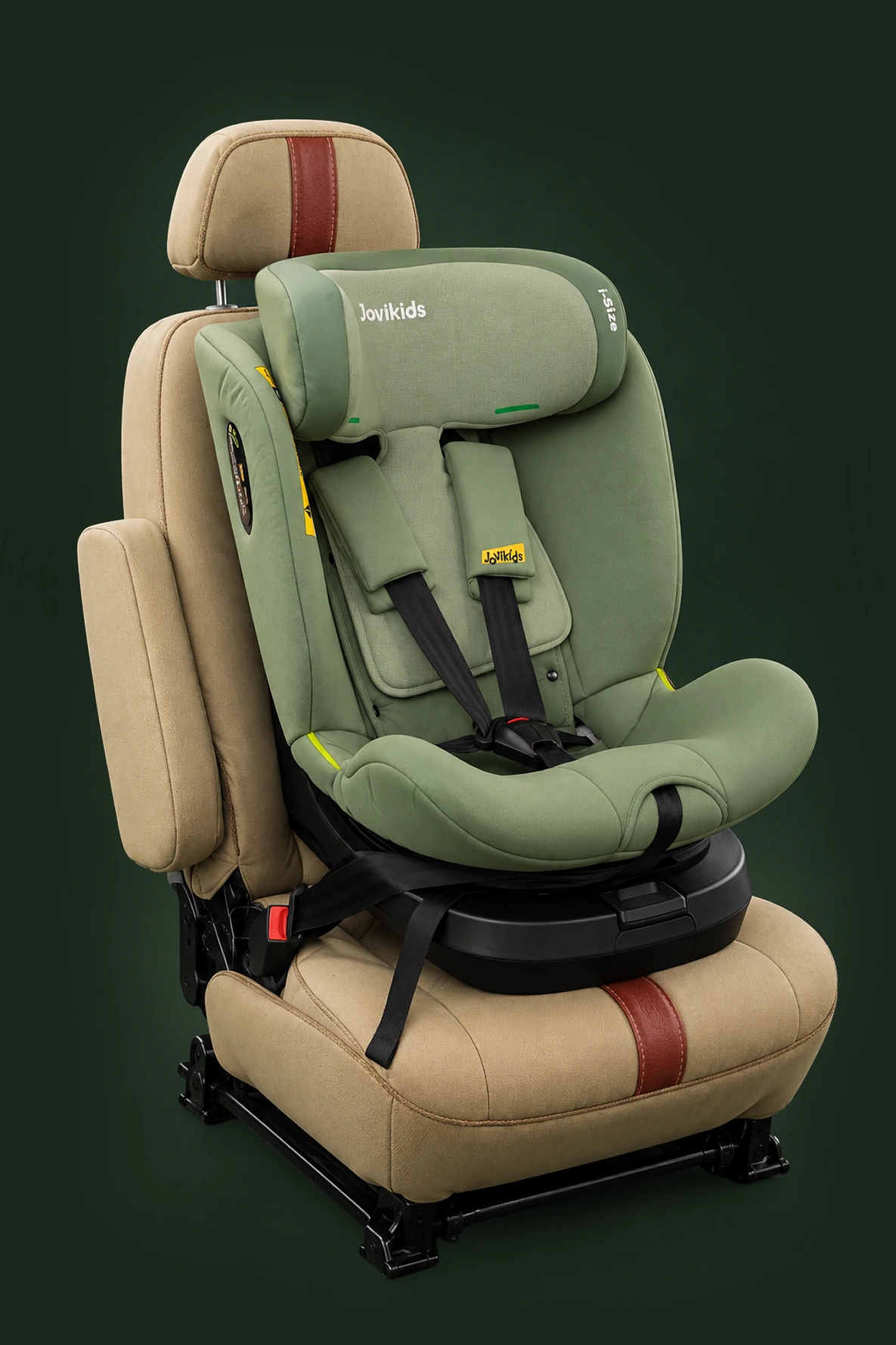 Siège enfant installé dans un véhicule de safari Altezza